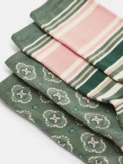 Women's Everyday Khaki Green 2 Pack Socks (size 4-8)<Joules Hot