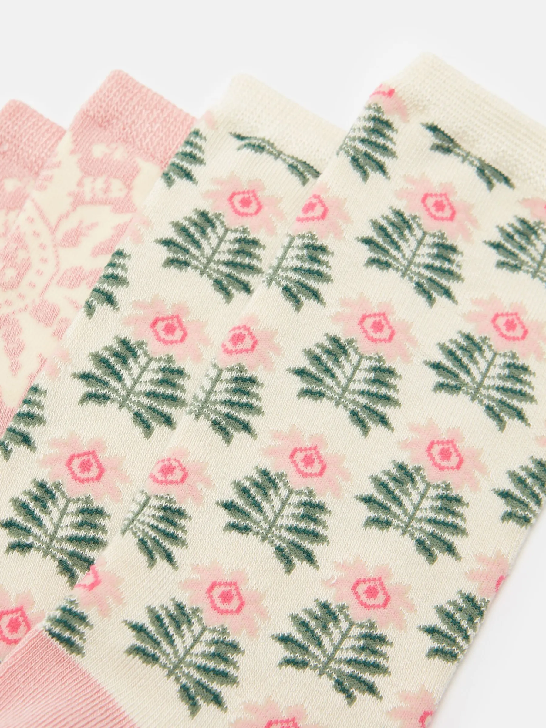 Women's Everyday Multi Blush 2 Pack Socks (size 4-8)<Joules New