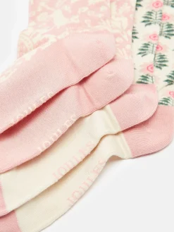 Women's Everyday Multi Blush 2 Pack Socks (size 4-8)<Joules New