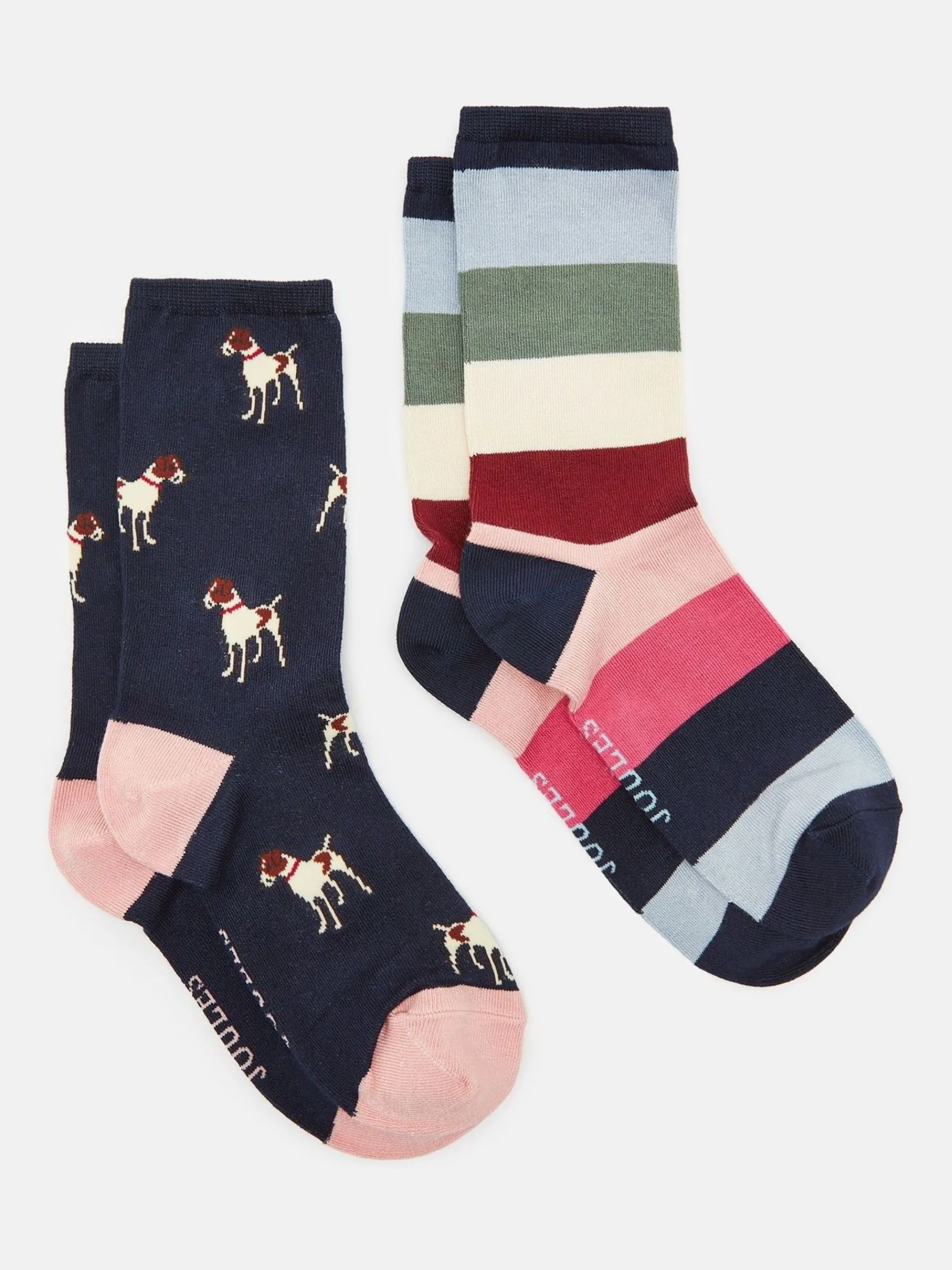 Women's Everyday 2 Pack Socks (size 4-8)<Joules Best
