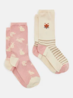 Women's Everyday 2 Pack Socks (size 4-8)<Joules Outlet
