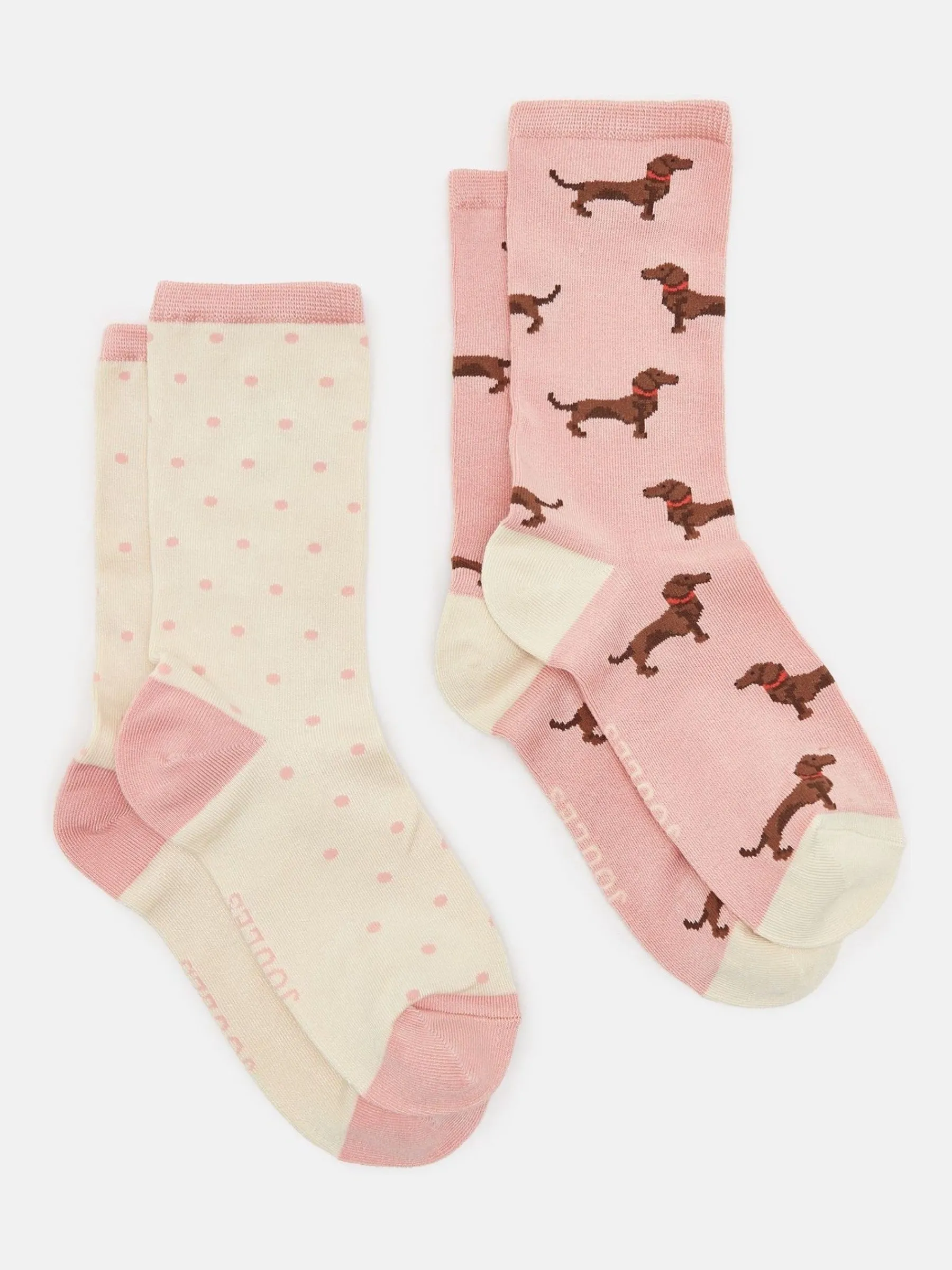 Women's Everyday 2 Pack Socks (size 4-8)<Joules Clearance