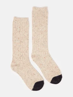 Women's Rambler Cable Knit Boot Socks (size 4-8)<Joules Best