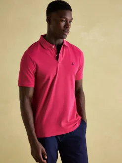 Woody Bright Pink Regular Fit Cotton Pique Polo Shirt<Joules
