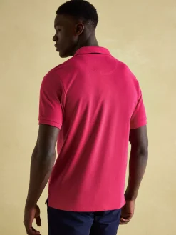 Woody Bright Pink Regular Fit Cotton Pique Polo Shirt<Joules