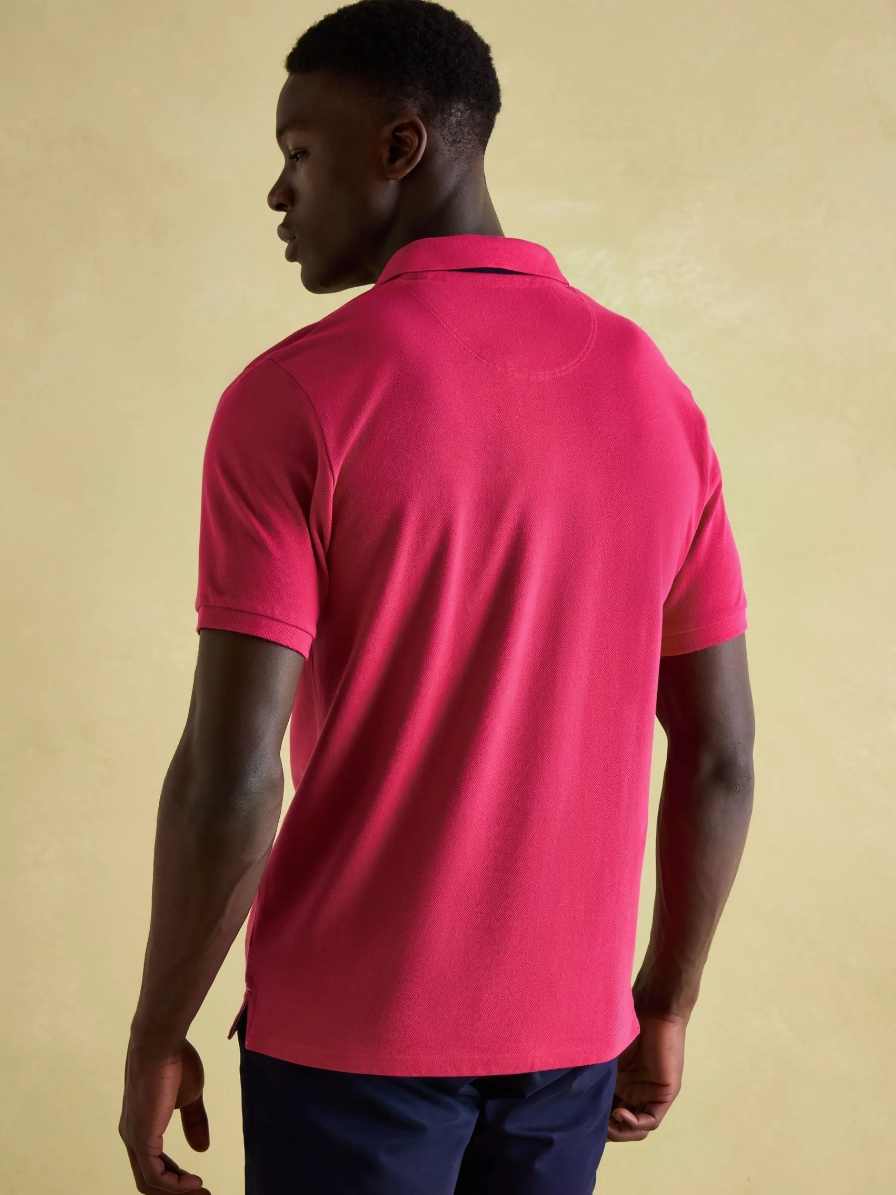 Woody Bright Pink Regular Fit Cotton Pique Polo Shirt<Joules