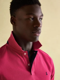 Woody Bright Pink Regular Fit Cotton Pique Polo Shirt<Joules
