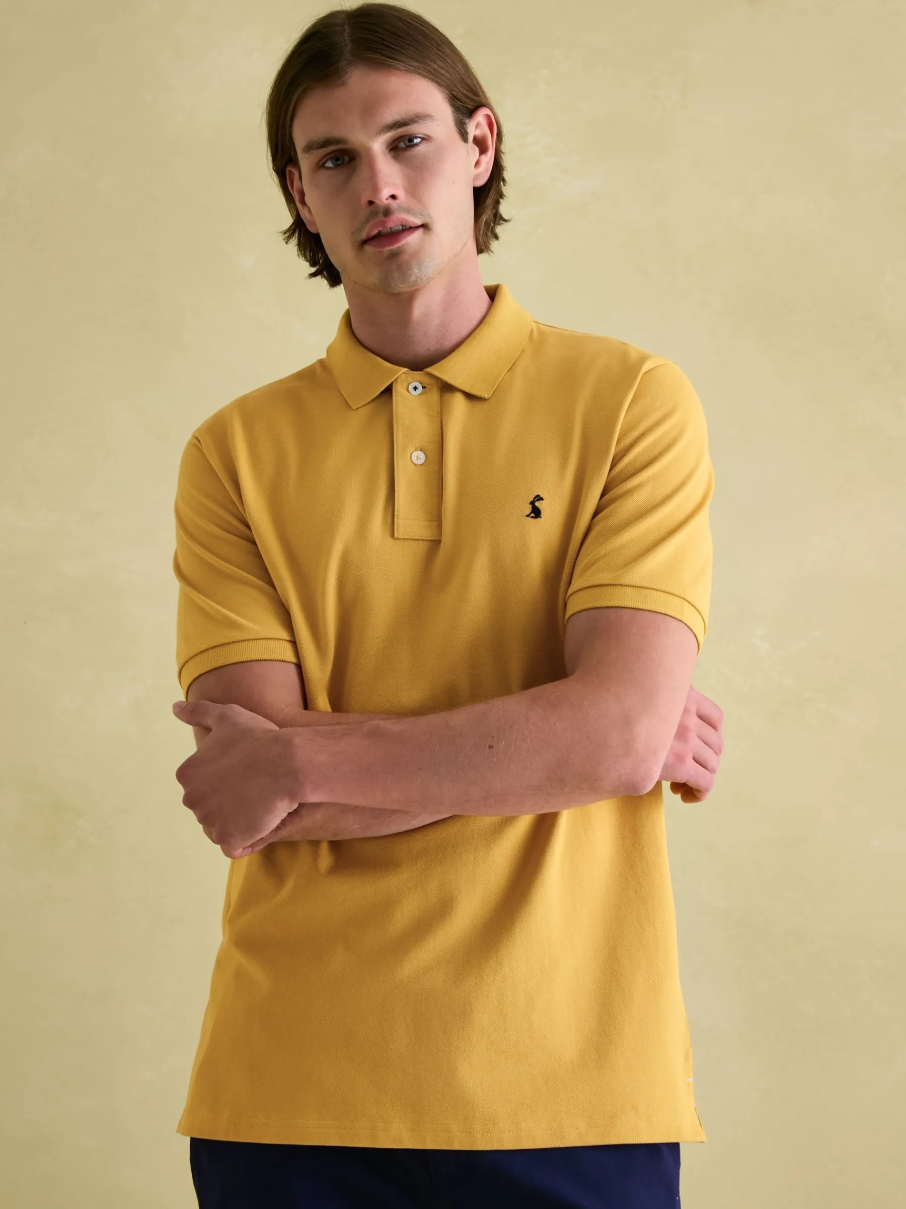 Woody Bright Yellow Regular Fit Cotton Pique Polo Shirt<Joules Outlet