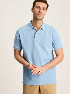 Woody Light Blue Regular Fit Cotton Pique Polo Shirt<Joules Hot
