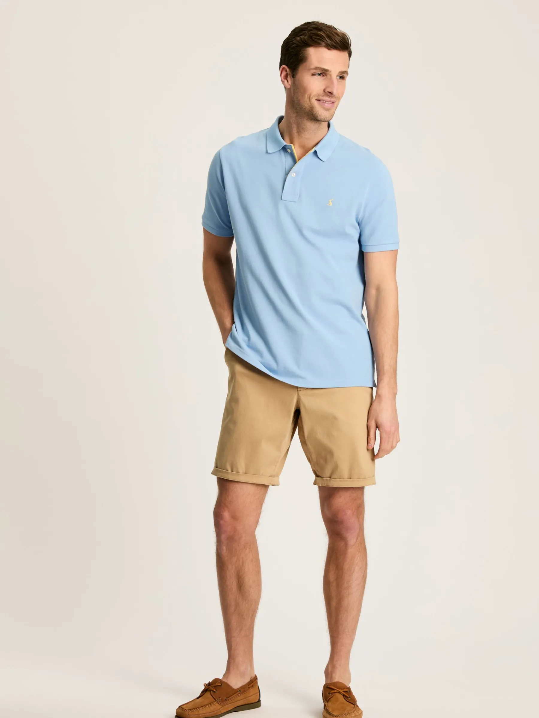 Woody Light Blue Regular Fit Cotton Pique Polo Shirt<Joules Hot
