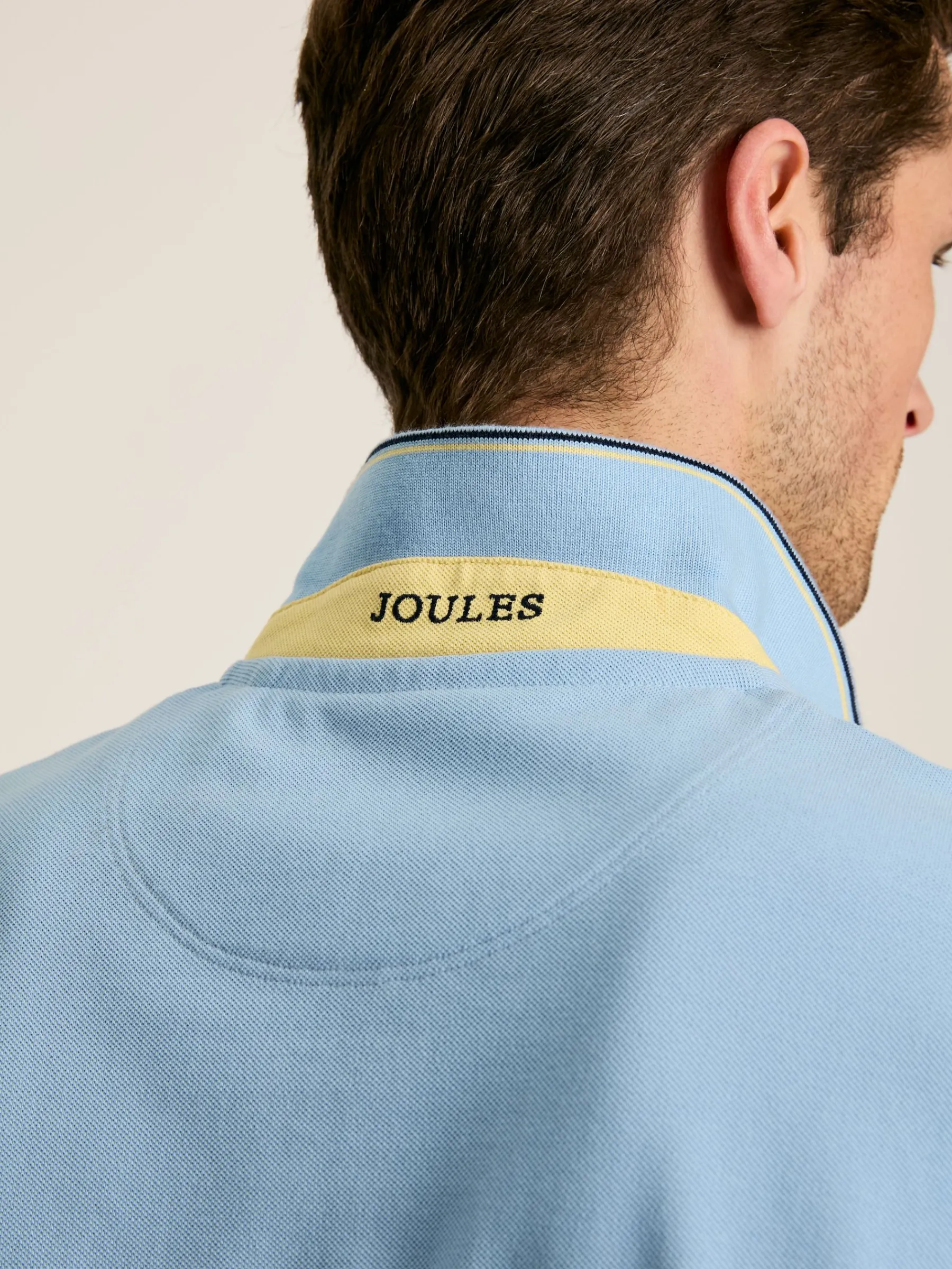 Woody Light Blue Regular Fit Cotton Pique Polo Shirt<Joules Hot