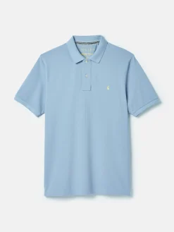 Woody Light Blue Regular Fit Cotton Pique Polo Shirt<Joules Hot