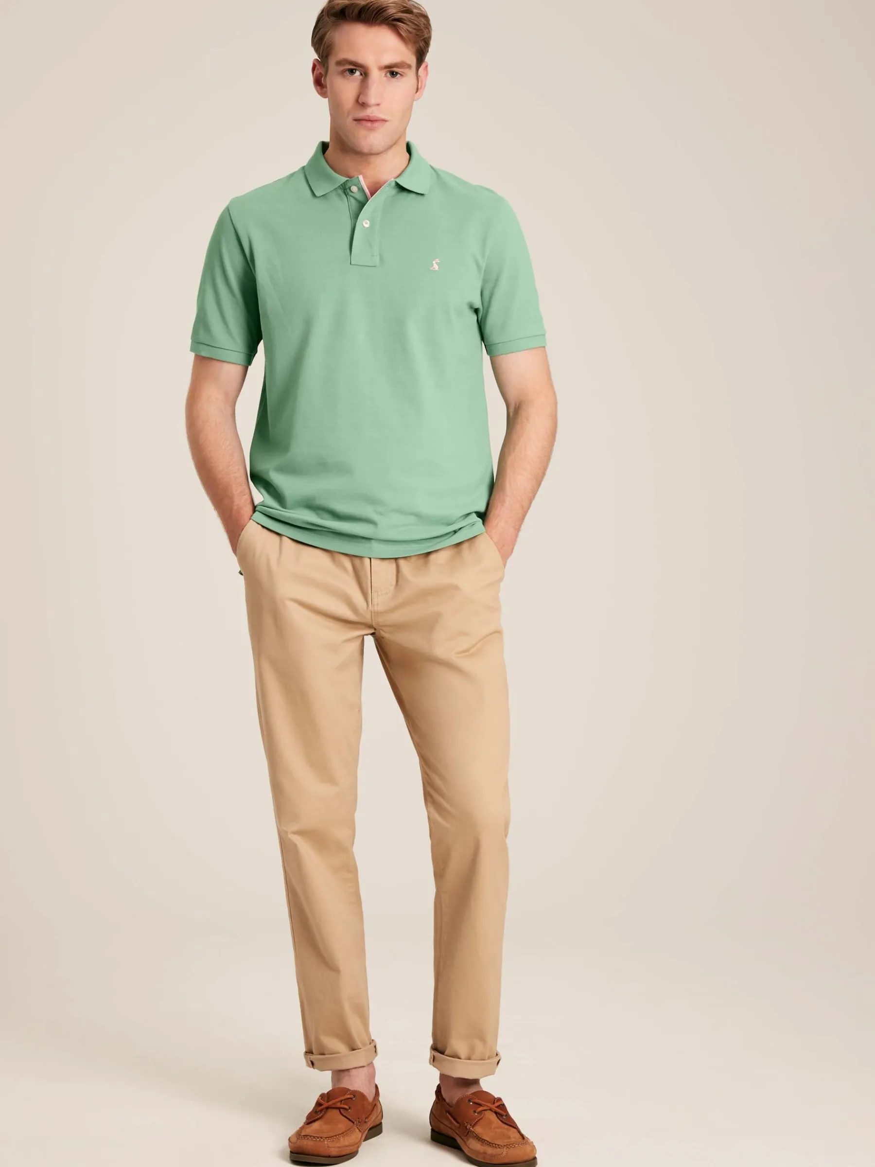 Woody Light Green Regular Fit Cotton Pique Polo Shirt<Joules Best