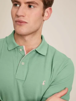Woody Light Green Regular Fit Cotton Pique Polo Shirt<Joules Best