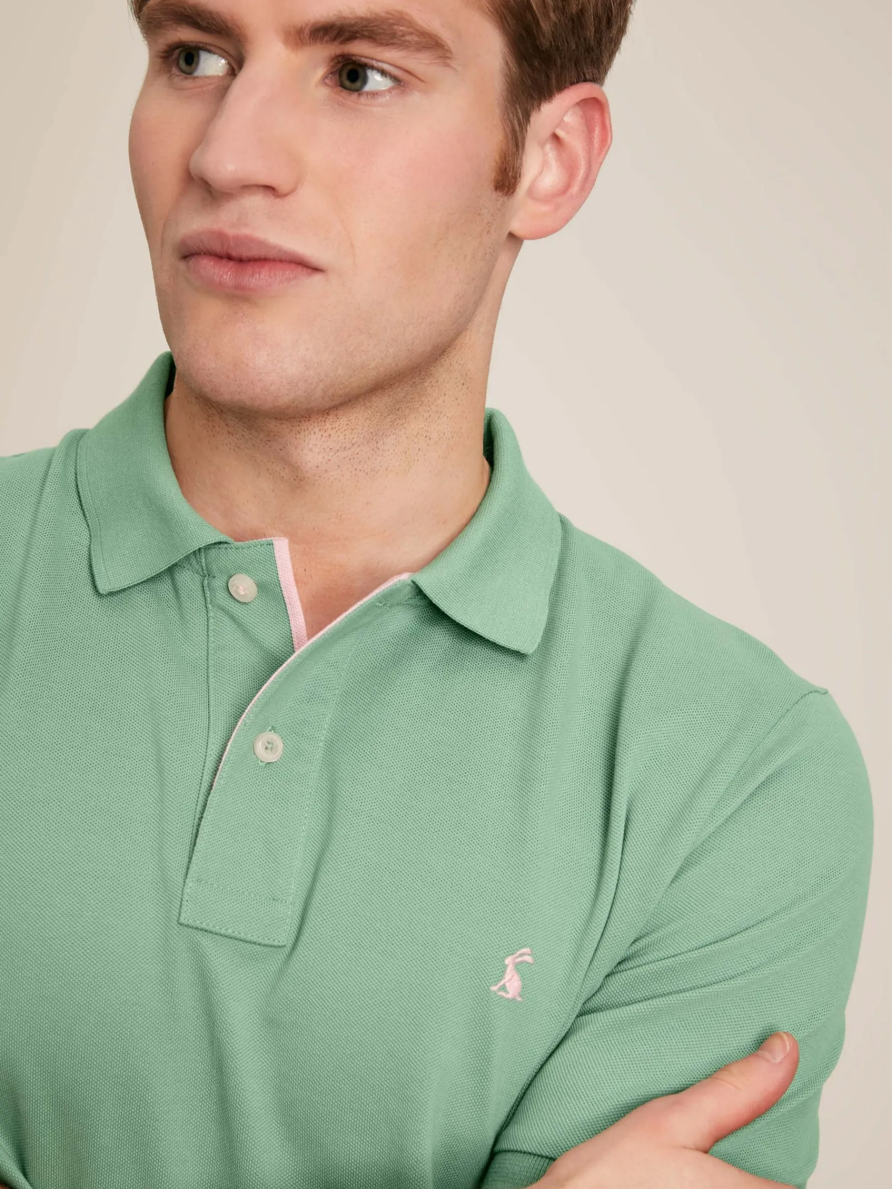Woody Light Green Regular Fit Cotton Pique Polo Shirt<Joules Best