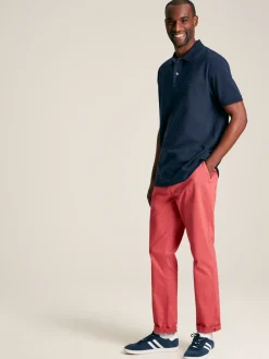 Woody Navy Blue Regular Fit Cotton Pique Polo Shirt<Joules Discount