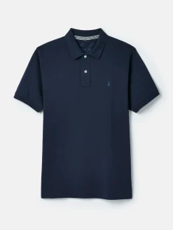 Woody Navy Blue Regular Fit Cotton Pique Polo Shirt<Joules Discount